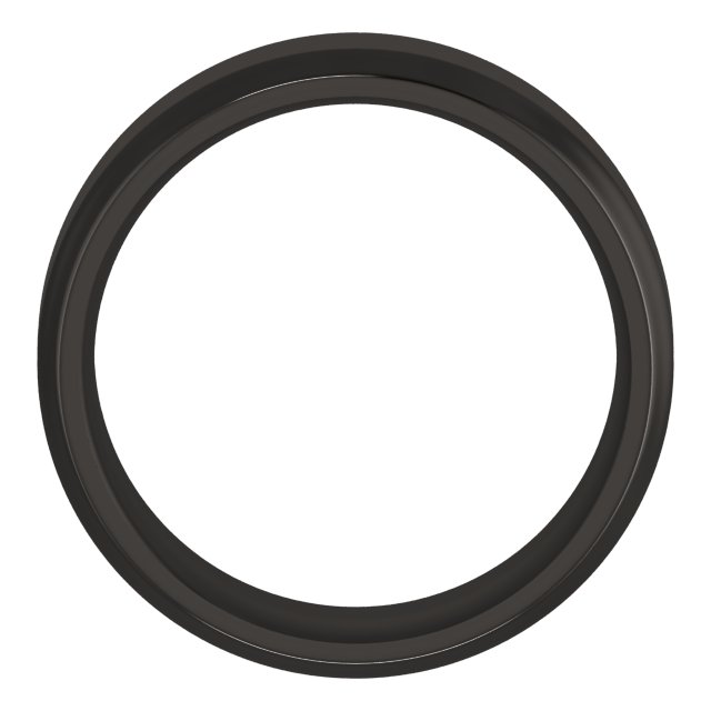 Zirconium 7 mm Beveled-Edge Comfort-Fit Band Size 10