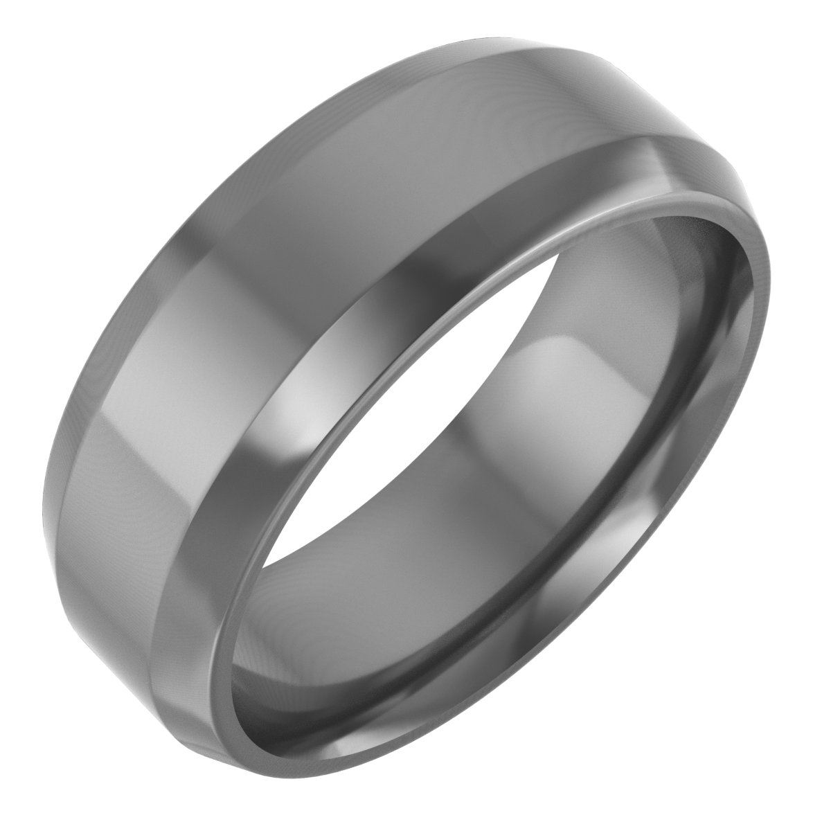 Beveled-Edge Comfort-Fit Flat Band