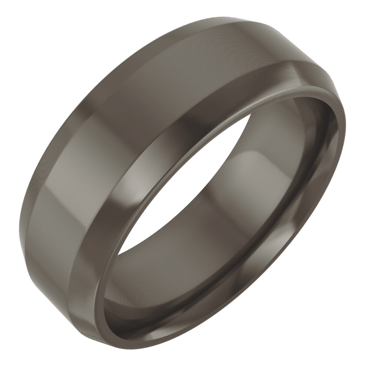 Beveled-Edge Comfort-Fit Flat Band