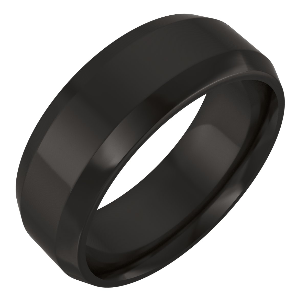 Beveled-Edge Comfort-Fit Flat Band