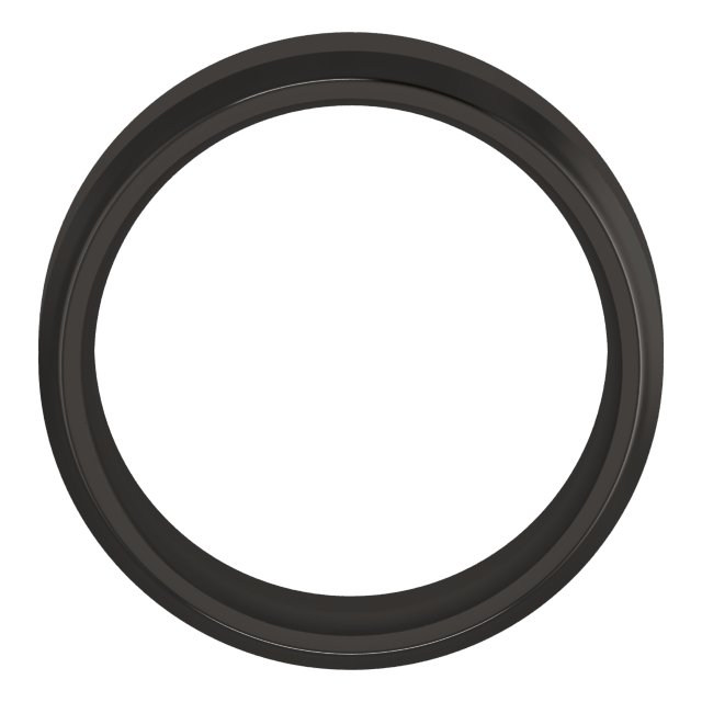 Zirconium 8 mm Beveled-Edge Comfort-Fit Band Size 10