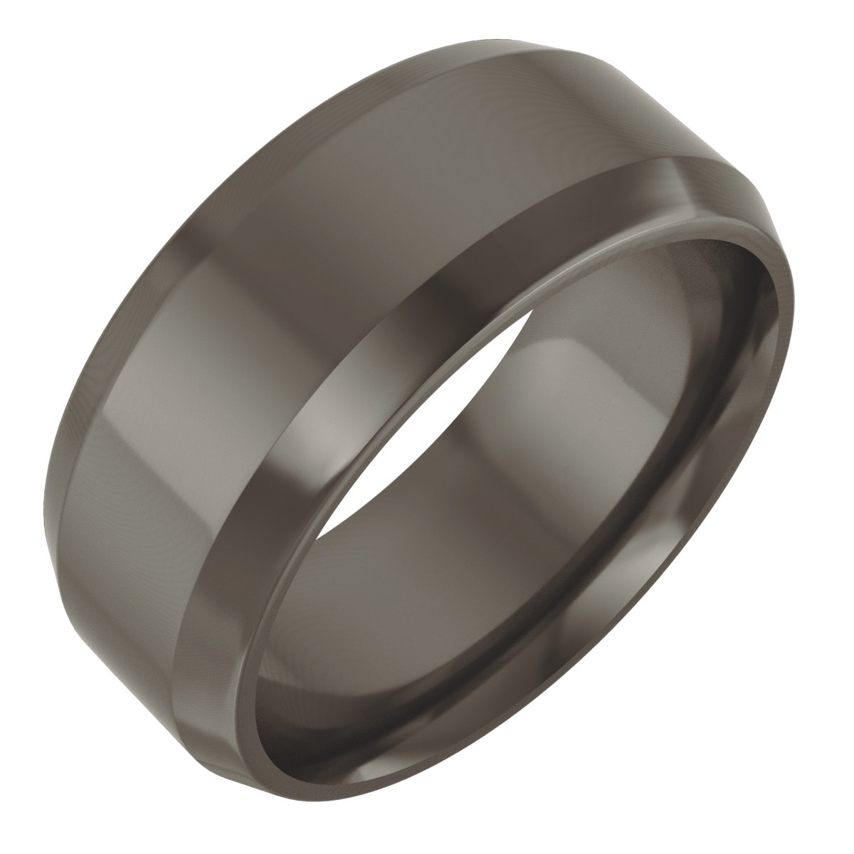 Beveled-Edge Comfort-Fit Flat Band