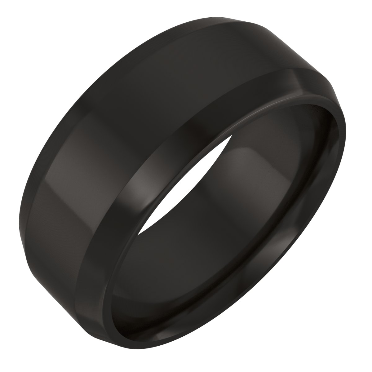 Beveled-Edge Comfort-Fit Flat Band