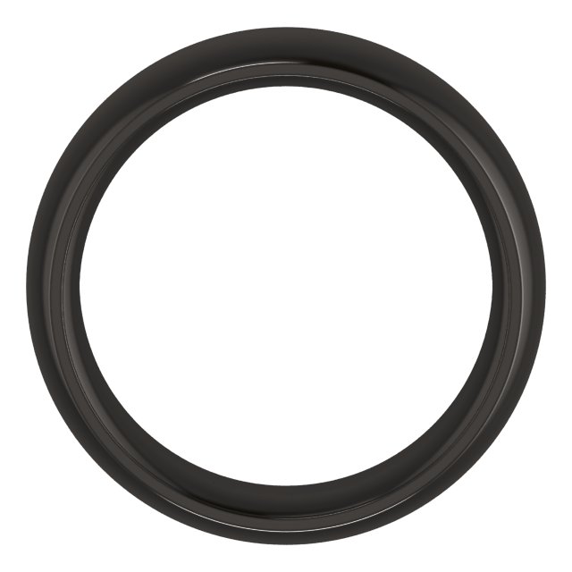 Zirconium 7 mm Half-Round Comfort-Fit Band Size 10