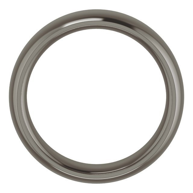Titanium 6 mm Half-Round Comfort-Fit Band Size 10