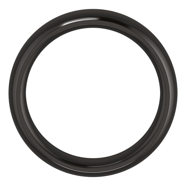ZIRCONIUM 6 mm Half Round Comfort-Fit Band Size 10