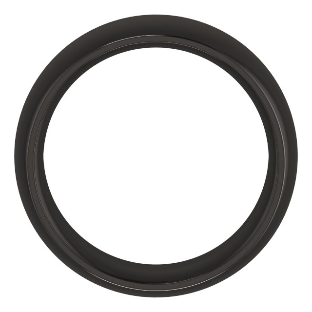 Zirconium 8 mm Half-Round Comfort-Fit Band Size 10