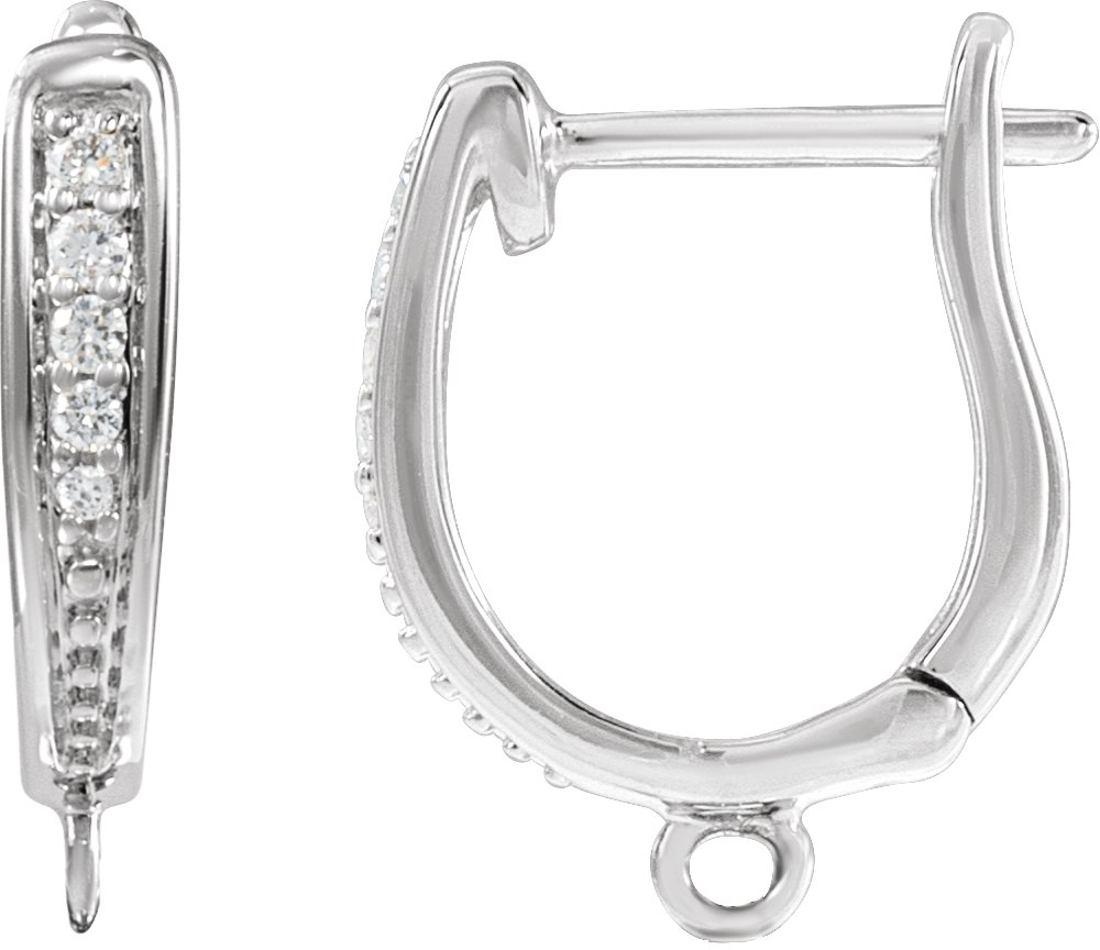 Accented Hinged Hoop Earring Top