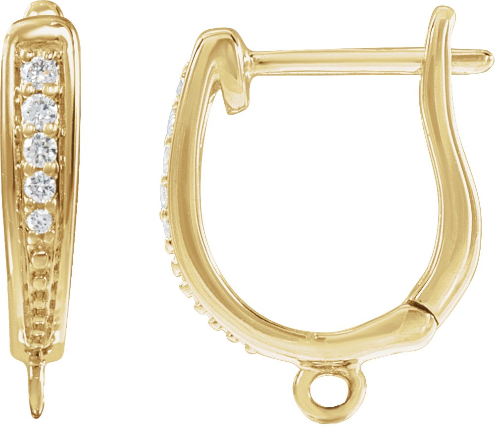 Accented Hinged Hoop Earring Top