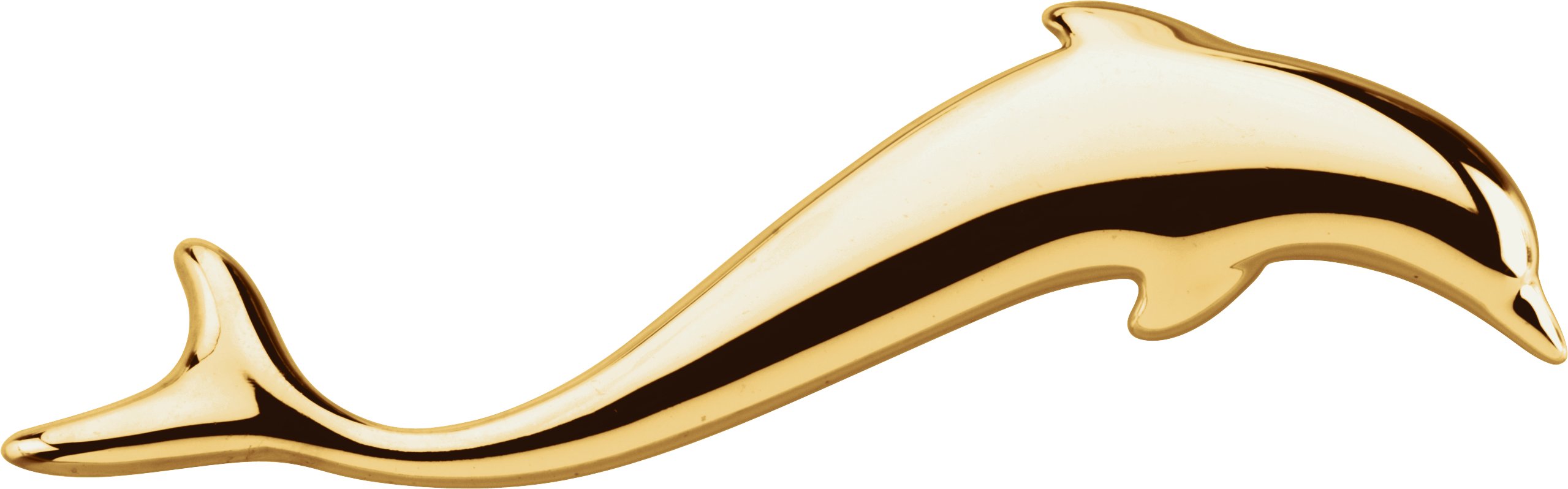 14K Yellow Gold Dolphin Brooch/Pendant