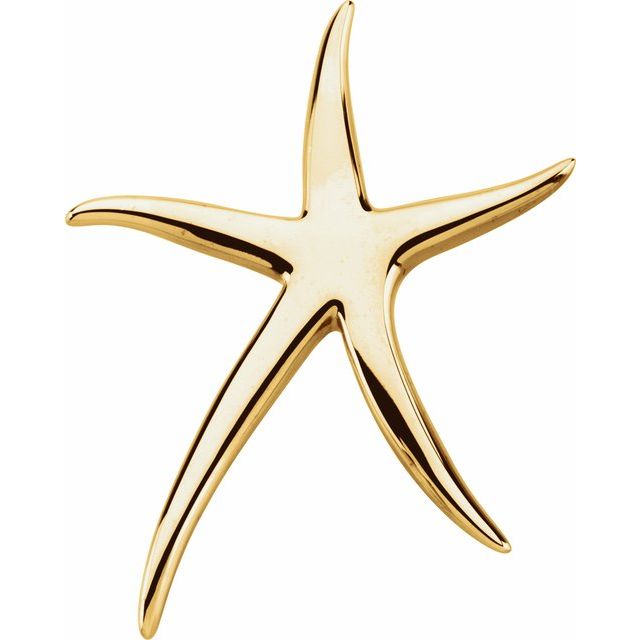 14K Yellow Starfish Brooch or Pendant
