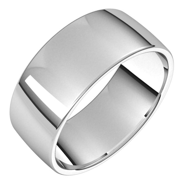 Sterling Silver 9 mm Comfort-Fit Lightweight European-Style Band Size 4.5