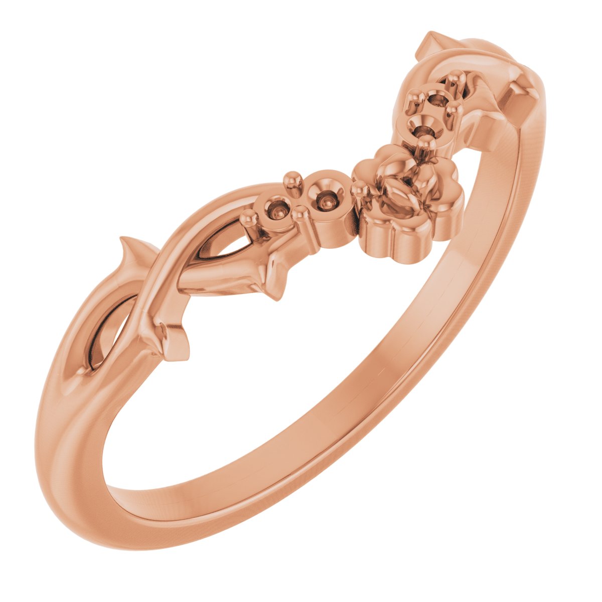 Accented Floral Contour Band