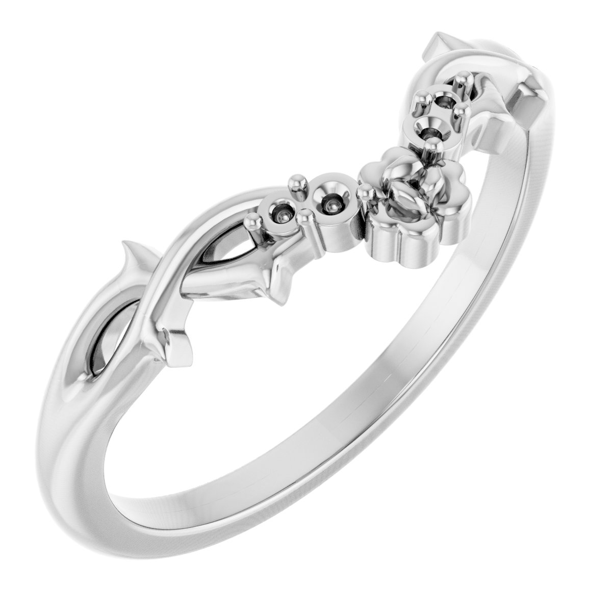 Accented Floral Contour Band