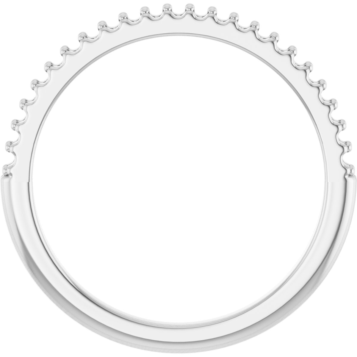 Band Mounting for 6x4 mm Emerald Ring view 2