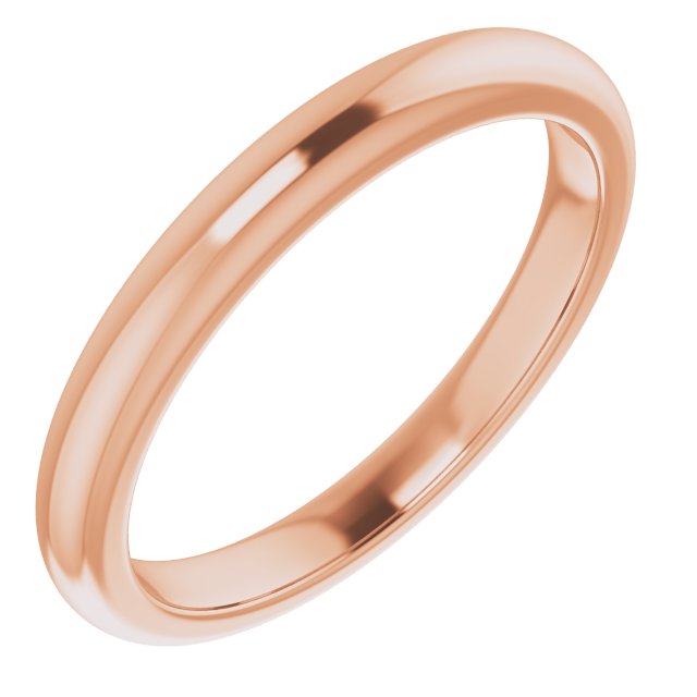 14K Rose Band for 9 mm Round Ring