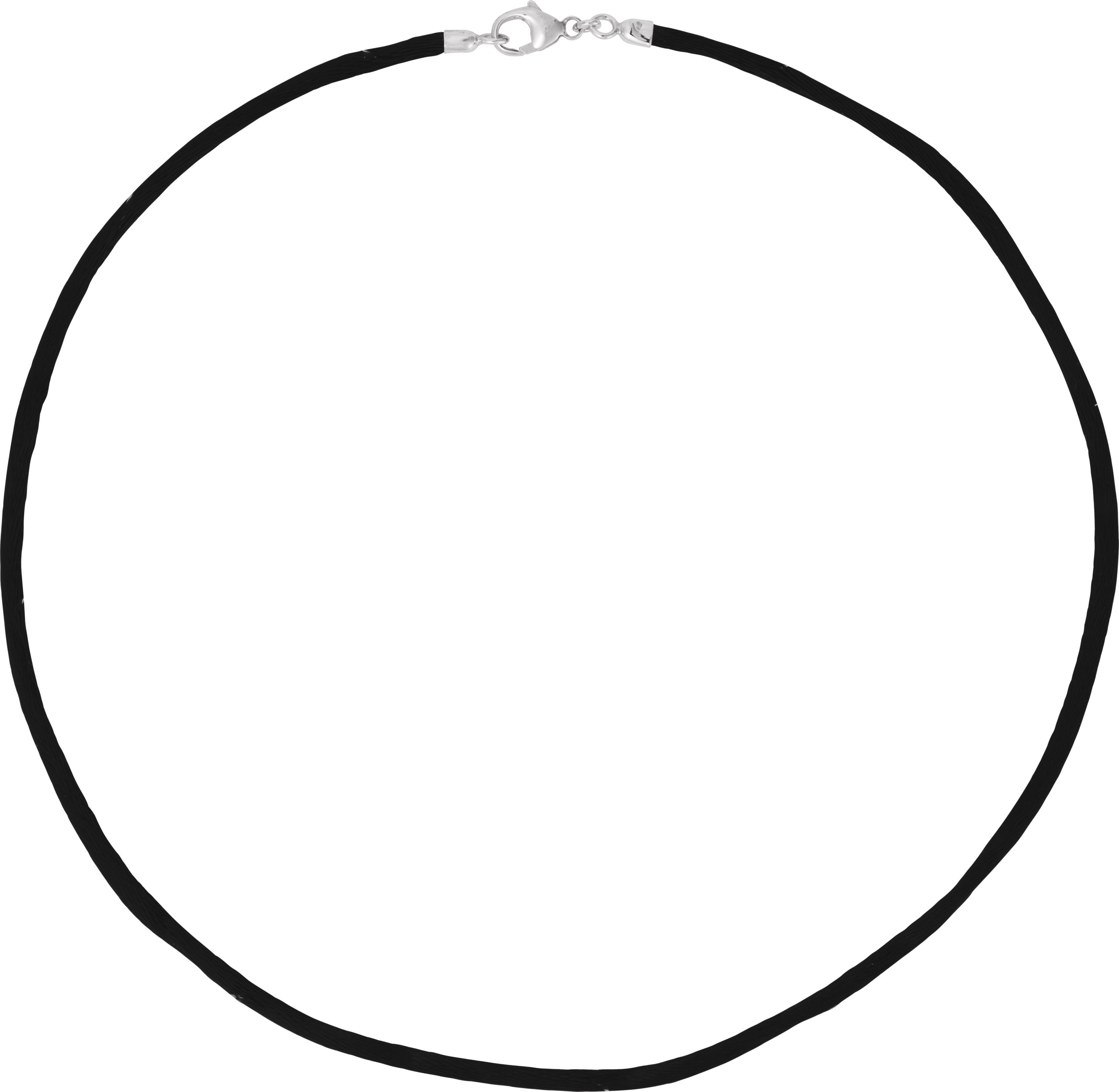 Alternative view of Black Silk Cord – Sterling Silver