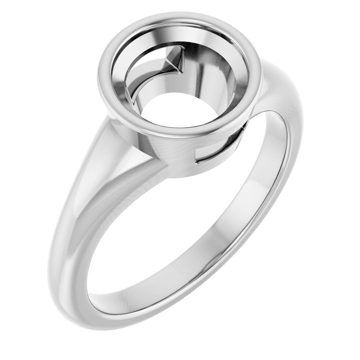 Bezel-Set Solitaire Ring