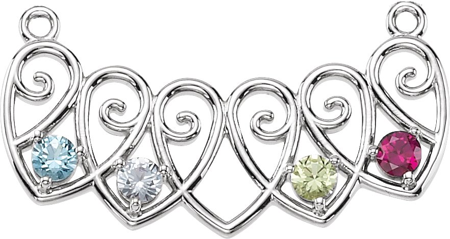 Family Heart Necklace or Center