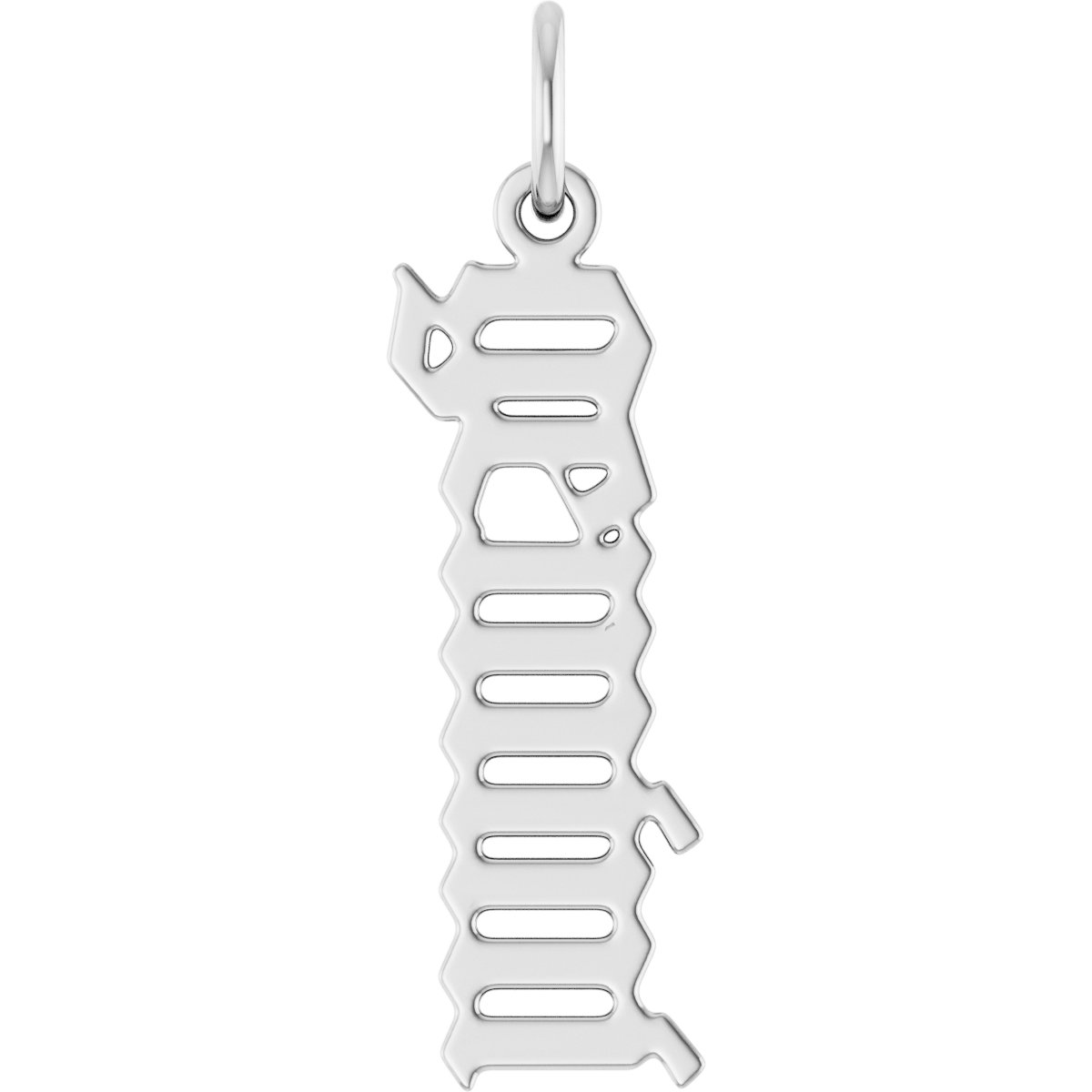 Sterling Silver Gothic Gemini Pendant