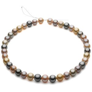 Round/Near Round Pastel Multicolor Graduated Cultured Pearl Strands