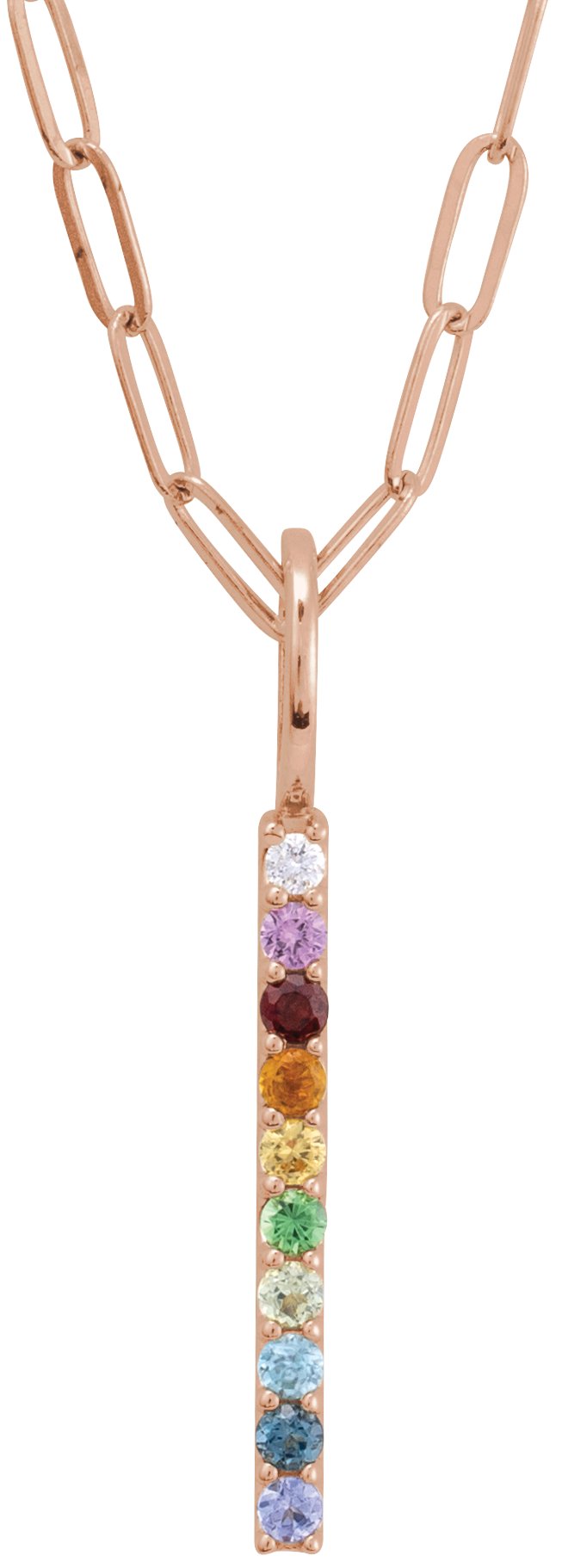 Rainbow Bar Necklace or Charm/Pendant