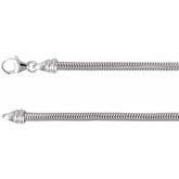 Kera® 3.0 MM Sterling Silver Snake Necklace