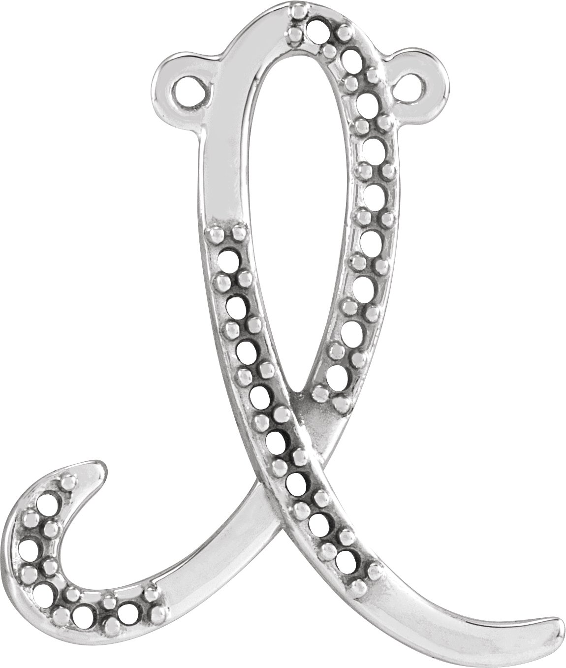 Script Initial Necklace Center