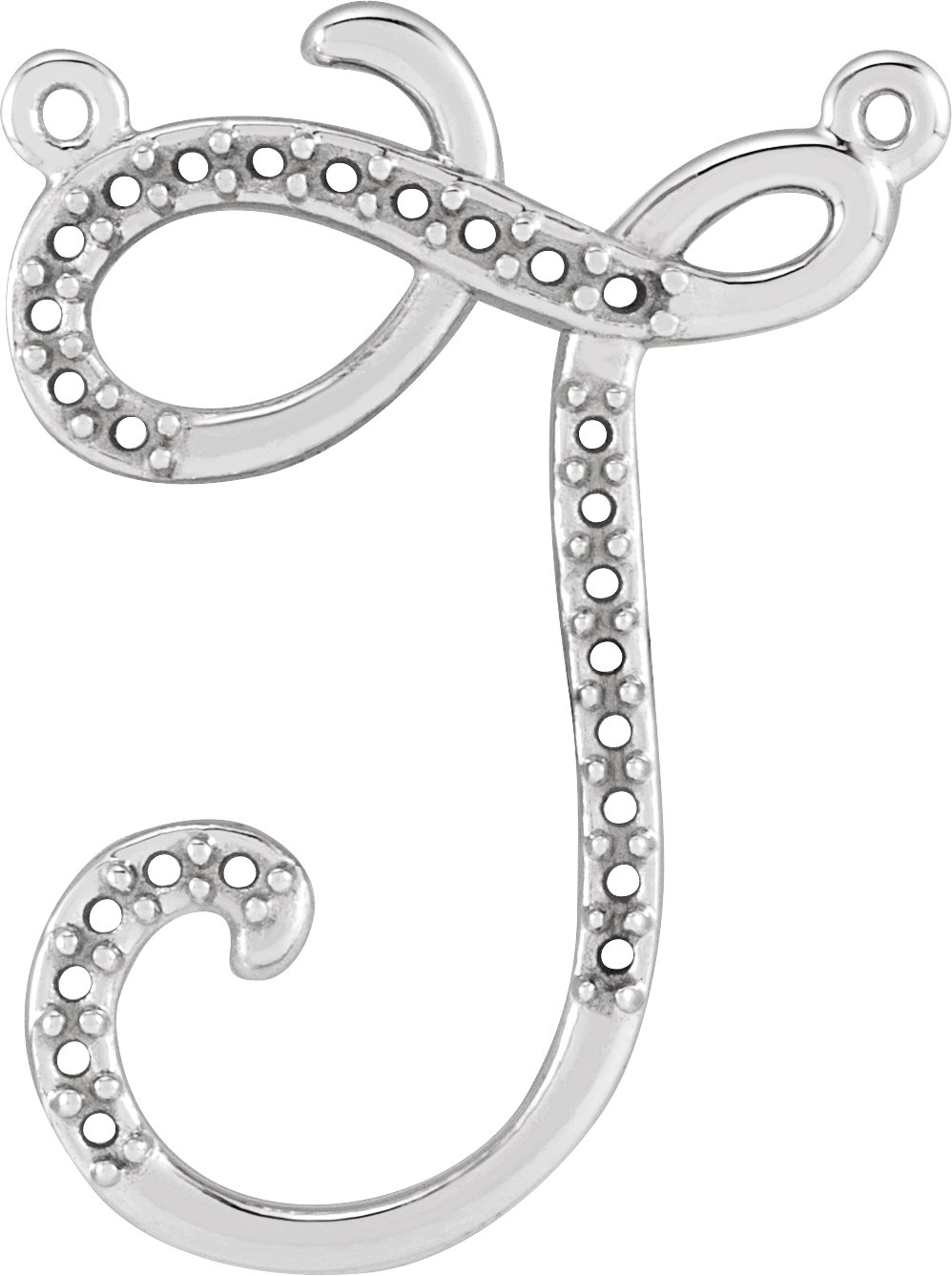 Script Initial Necklace Center