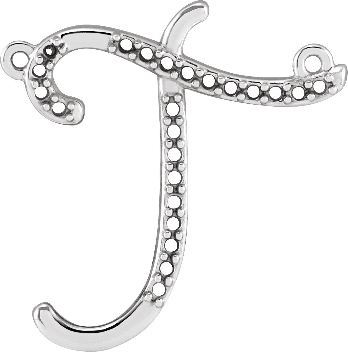 Script Initial Necklace Center