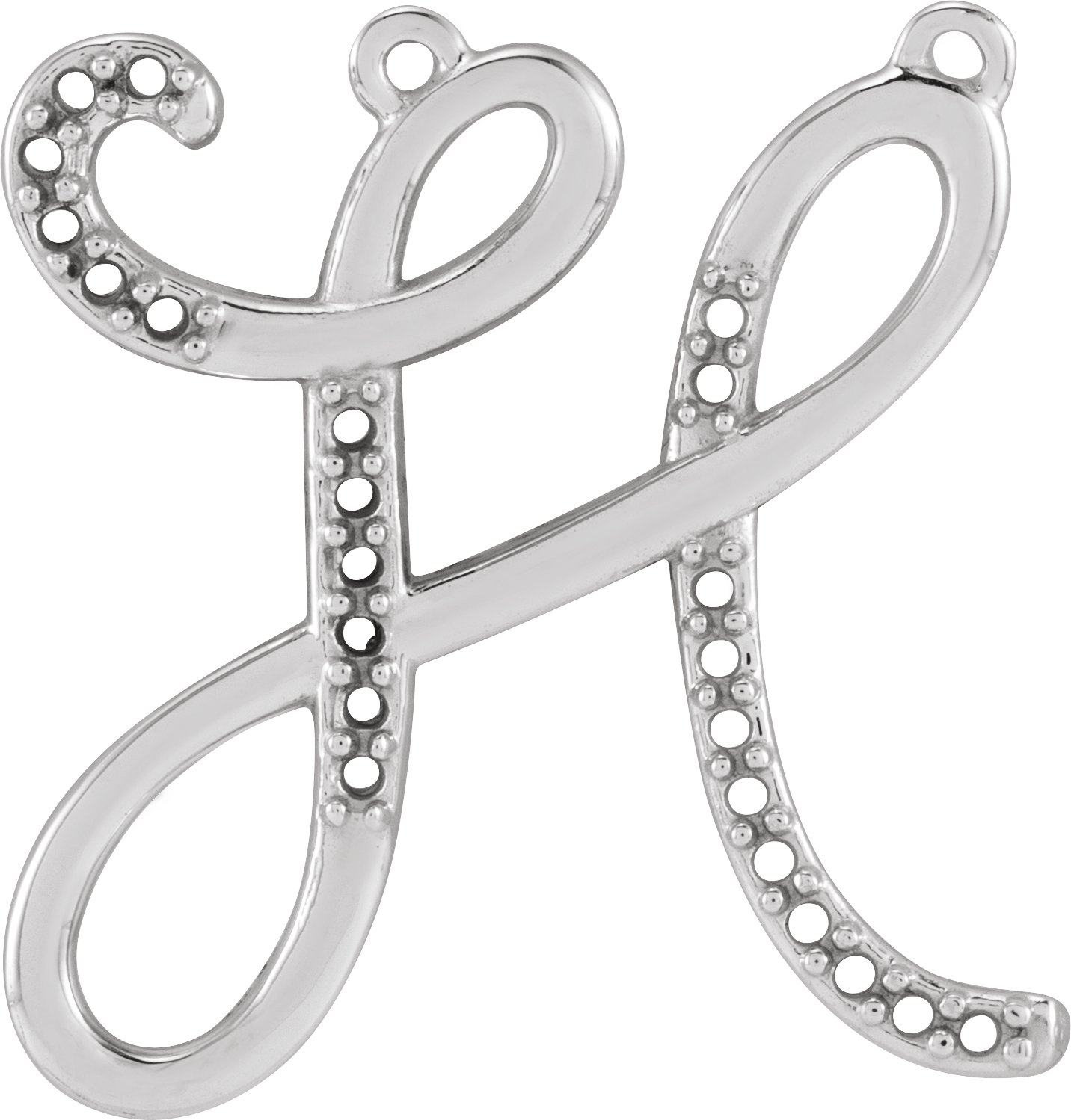Script Initial Necklace Center