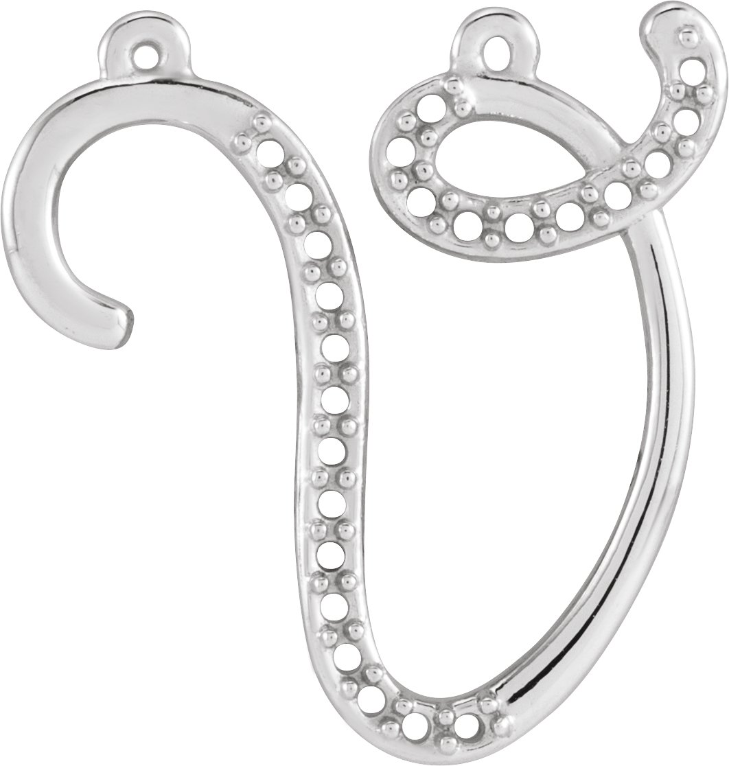 Script Initial Necklace Center