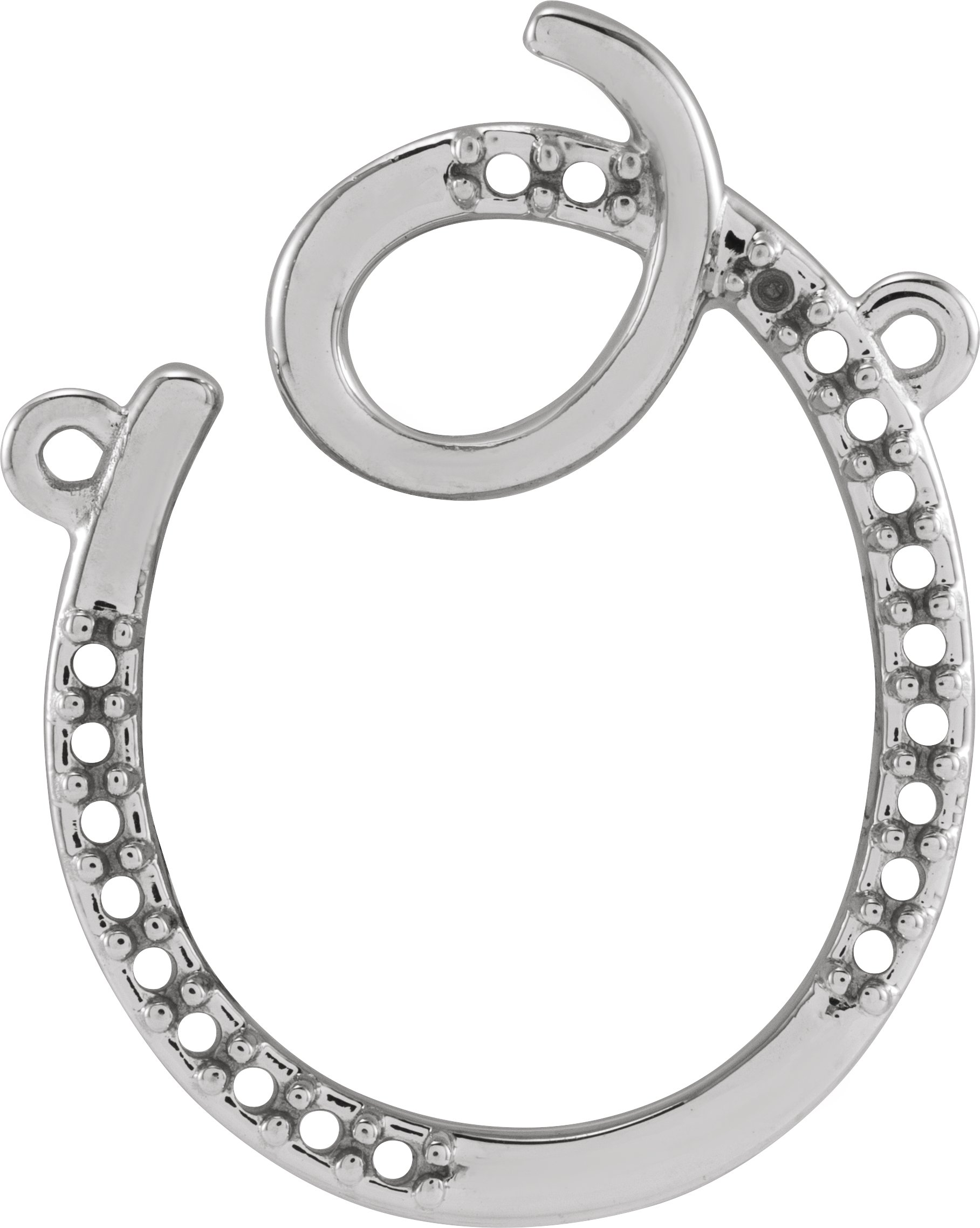 Script Initial Necklace Center