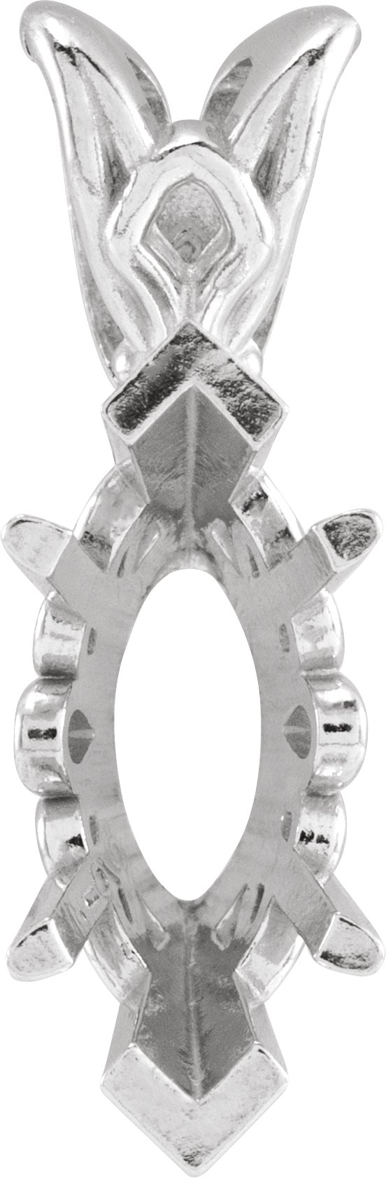 Marquise 6-Prong V-End Scroll Setting® Pendant
