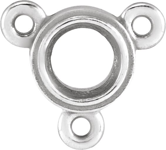 Round Bezel-Set Necklace Center