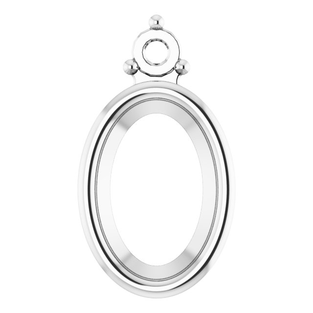 Bezel-Set Cabochon Earring Setting
