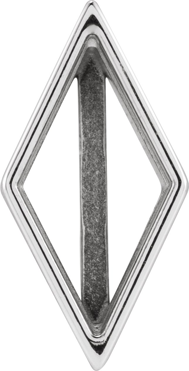 Lozenge Bezel-Set Earring Setting