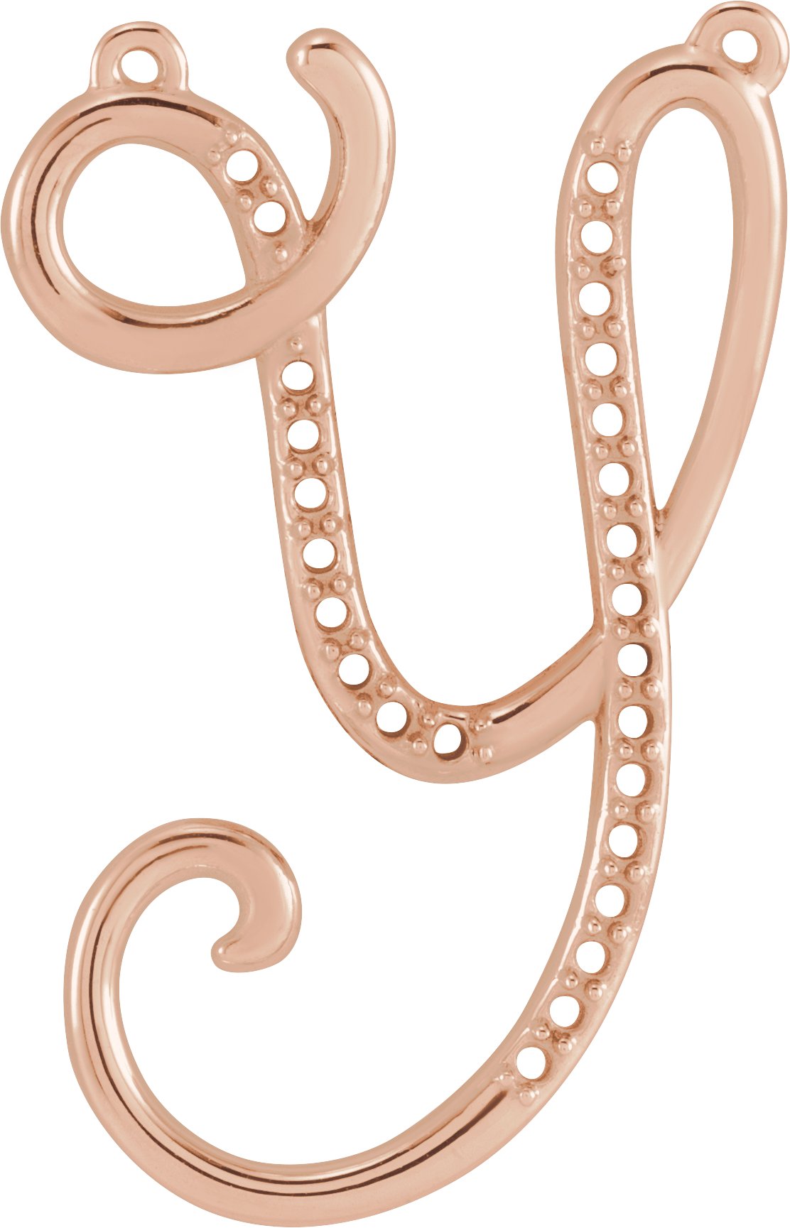Script Initial Necklace Center