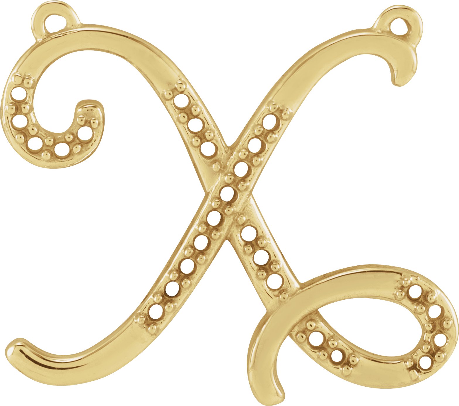 Script Initial Necklace Center