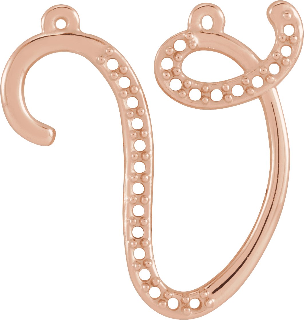 Script Initial Necklace Center