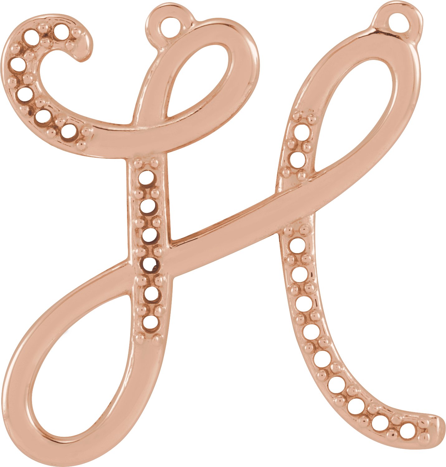 Script Initial Necklace Center