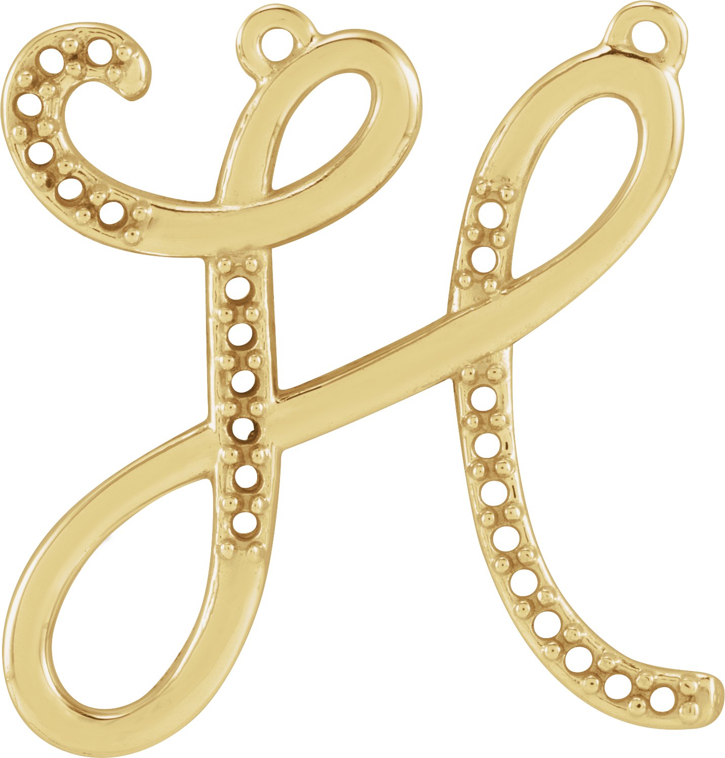 Script Initial Necklace Center