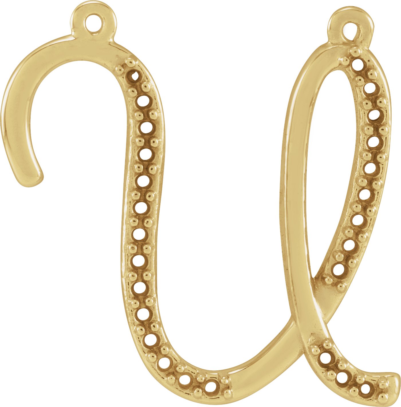 Script Initial Necklace Center