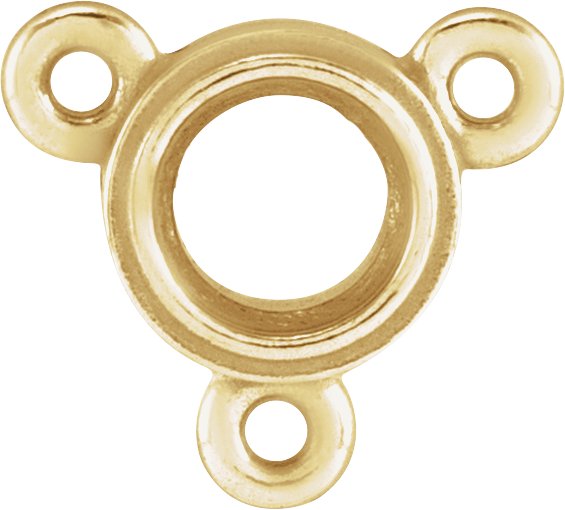 Round Bezel-Set Necklace Center