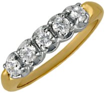 14K Yellow and White .33 CTW Diamond Anniversary Band Ref 24612