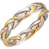 14K Tri Color 4.75 mm Woven Band Size 11 Ref 287074