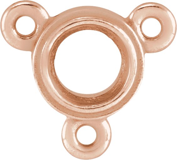 Round Bezel-Set Necklace Center