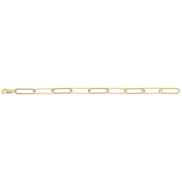 14K Yellow 6.2 mm Paperclip-Style 7 Chain