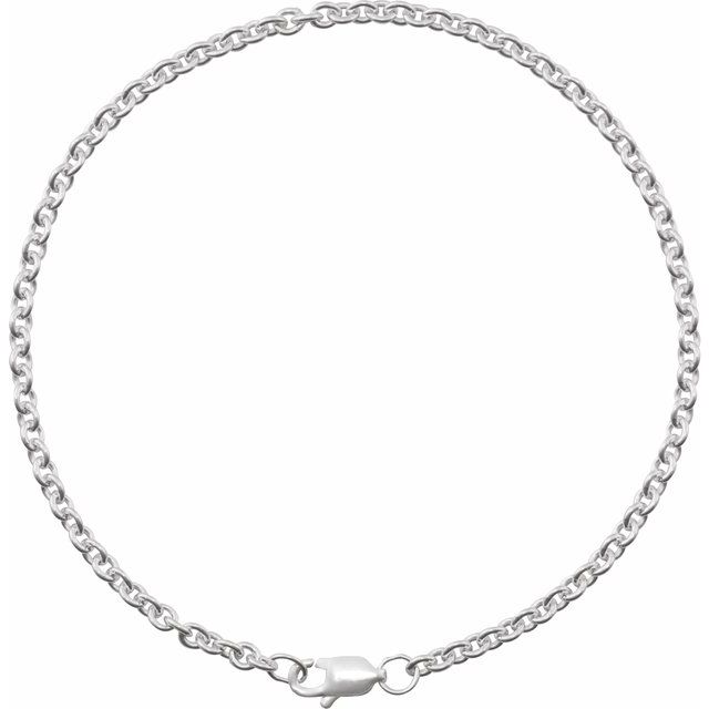 Sterling Silver 2.4 mm Cable 7 Chain