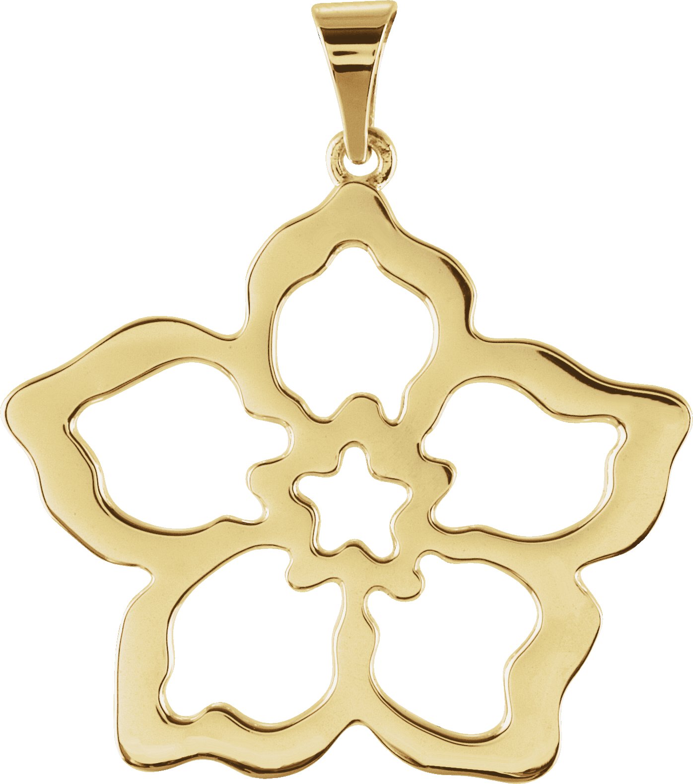 14K Yellow Forget Me Not Pendant